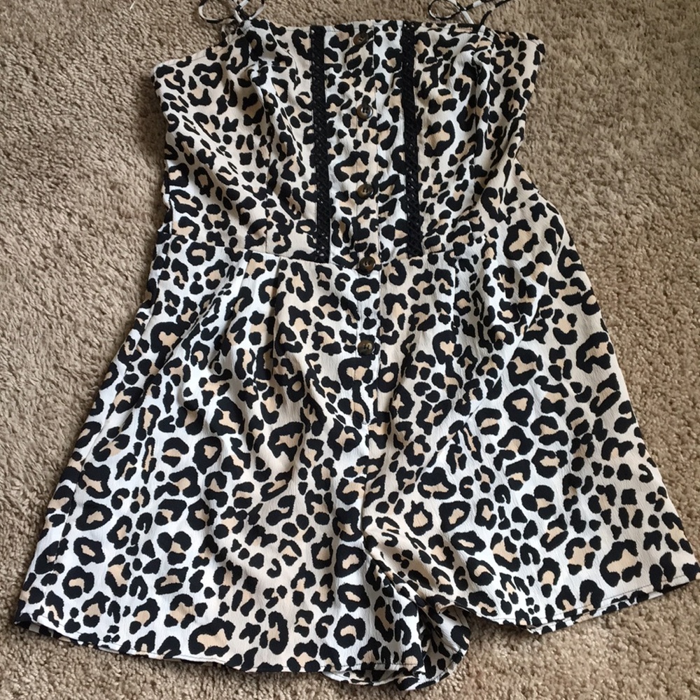 TopShop leopard print romper